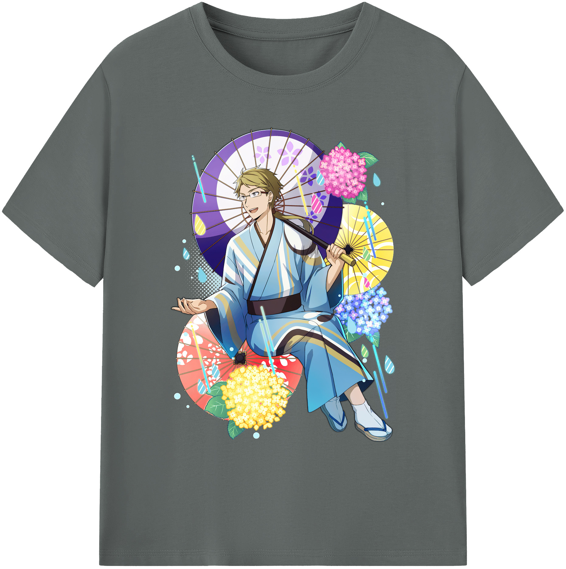 （画像用） 文豪ストレイドッグス Bungo Stray Dogs 綿100％ メンズ半袖Tシャツ｜肌触りやわらか＆通気性